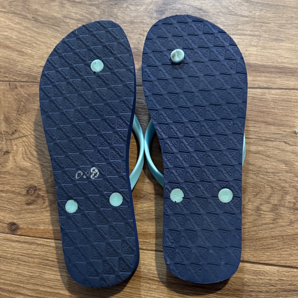 Roxy Women's Black and Aqua Sandals - Picture 3 of 3